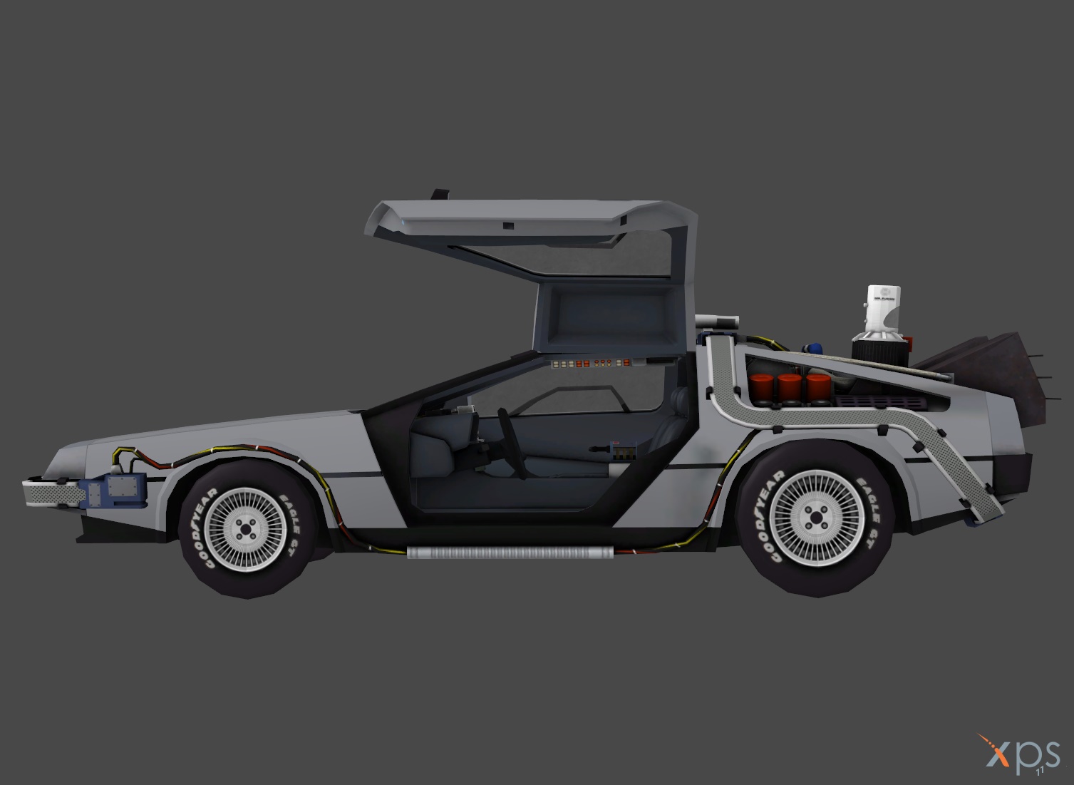 Delorean Time Machine for Xnalara - Rigged