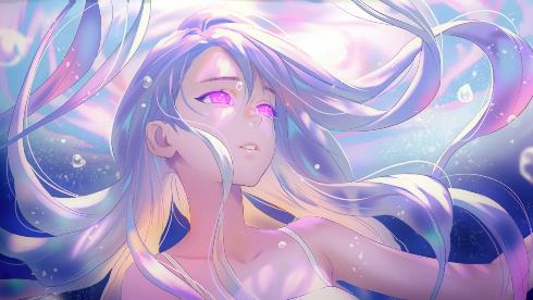 Anime girl sales underwater