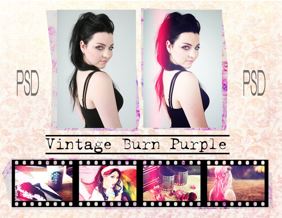 PSD: Vintage Burn Purple