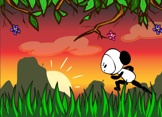 Panda's Sunset Run