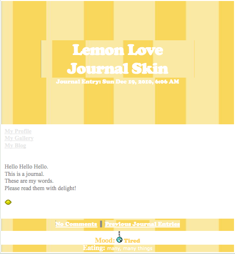 Lemon Love Journal Skin