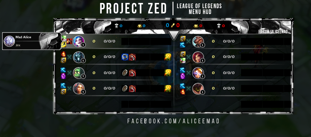 League of Legends Menu HUD - Project Zed