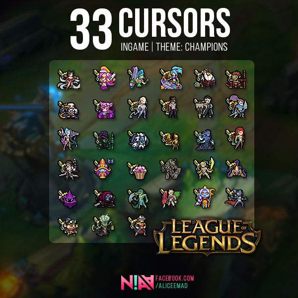 33 Champion Cursors Ingame - League of Legends