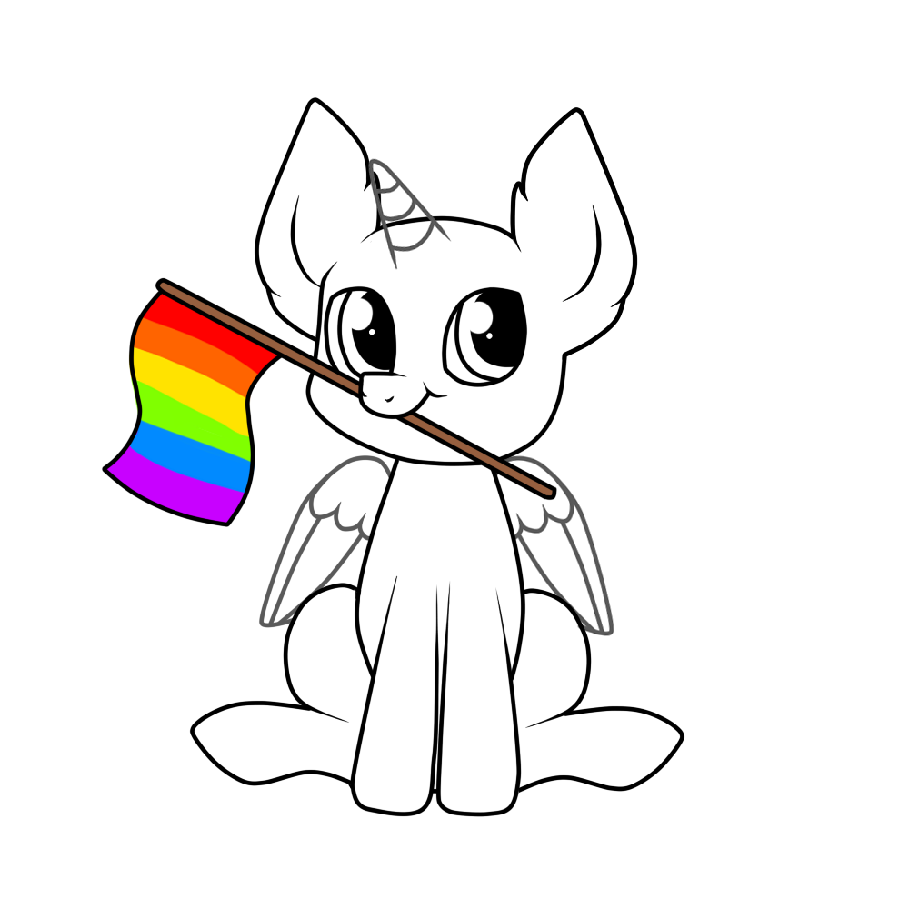Chibi Pride Flag (Free Base) by RavenSunArt