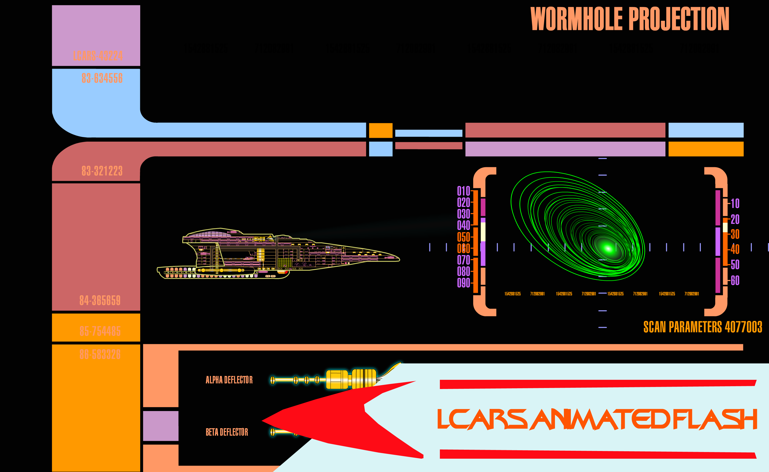 LCARS WORMHOLE OPEN DISPLAY