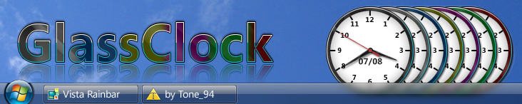 GlassClock for Vista Rainbar