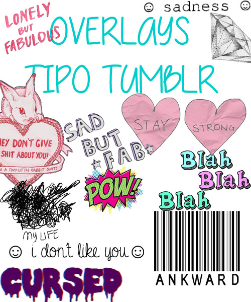 13 transparents/overlays tipo tumblr.