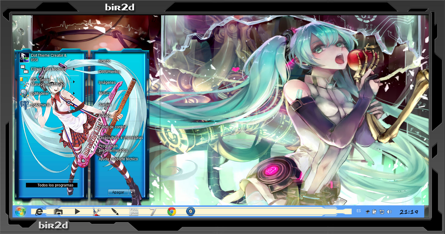 Tema windows 7 Hatsune Miku v3