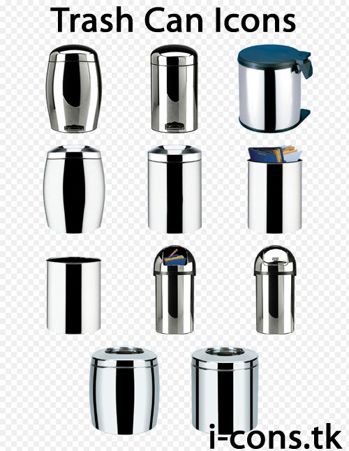 Trash Can Icons Set