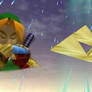 Link and Zelda playing the ocarina