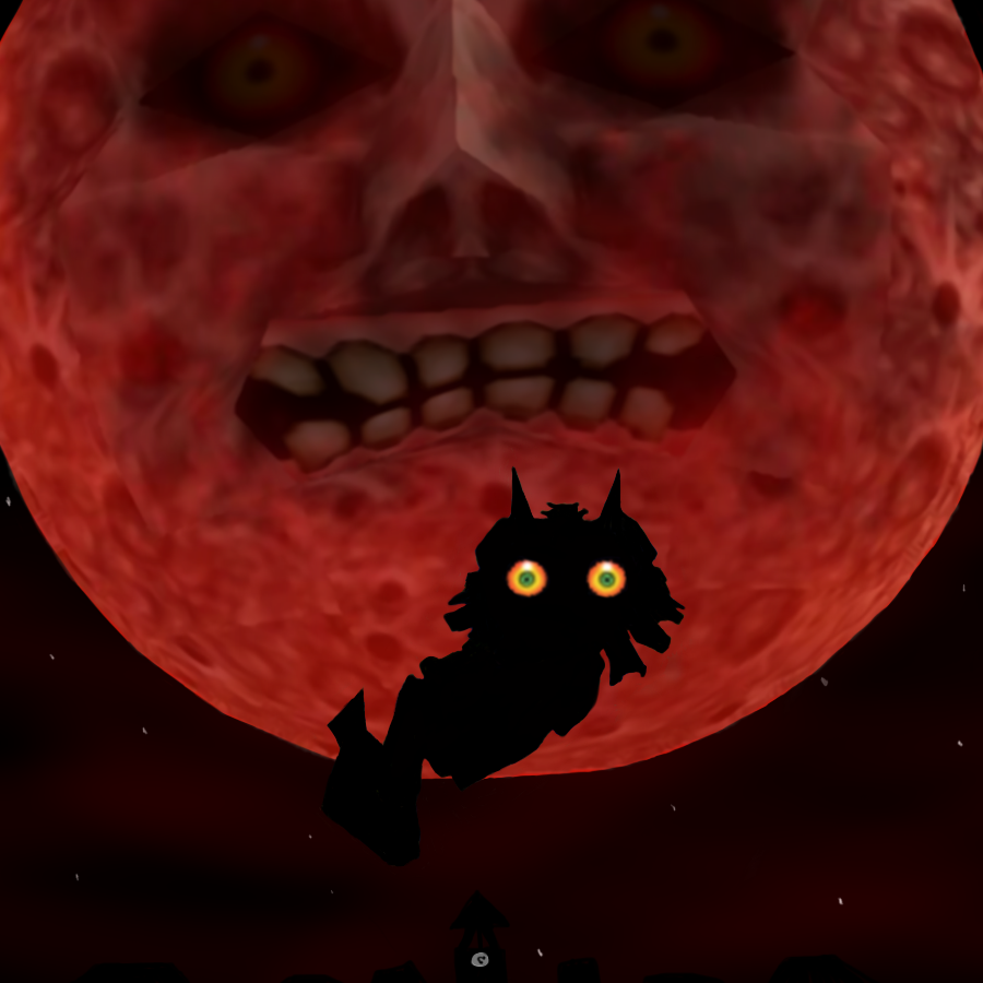 Skull kid and the moon