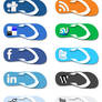 Flip Flop Social Media Icons