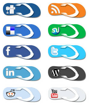 Flip Flop Social Media Icons