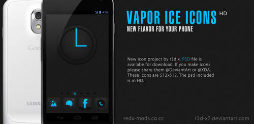 Vapor Ice Icons Pack with PSD