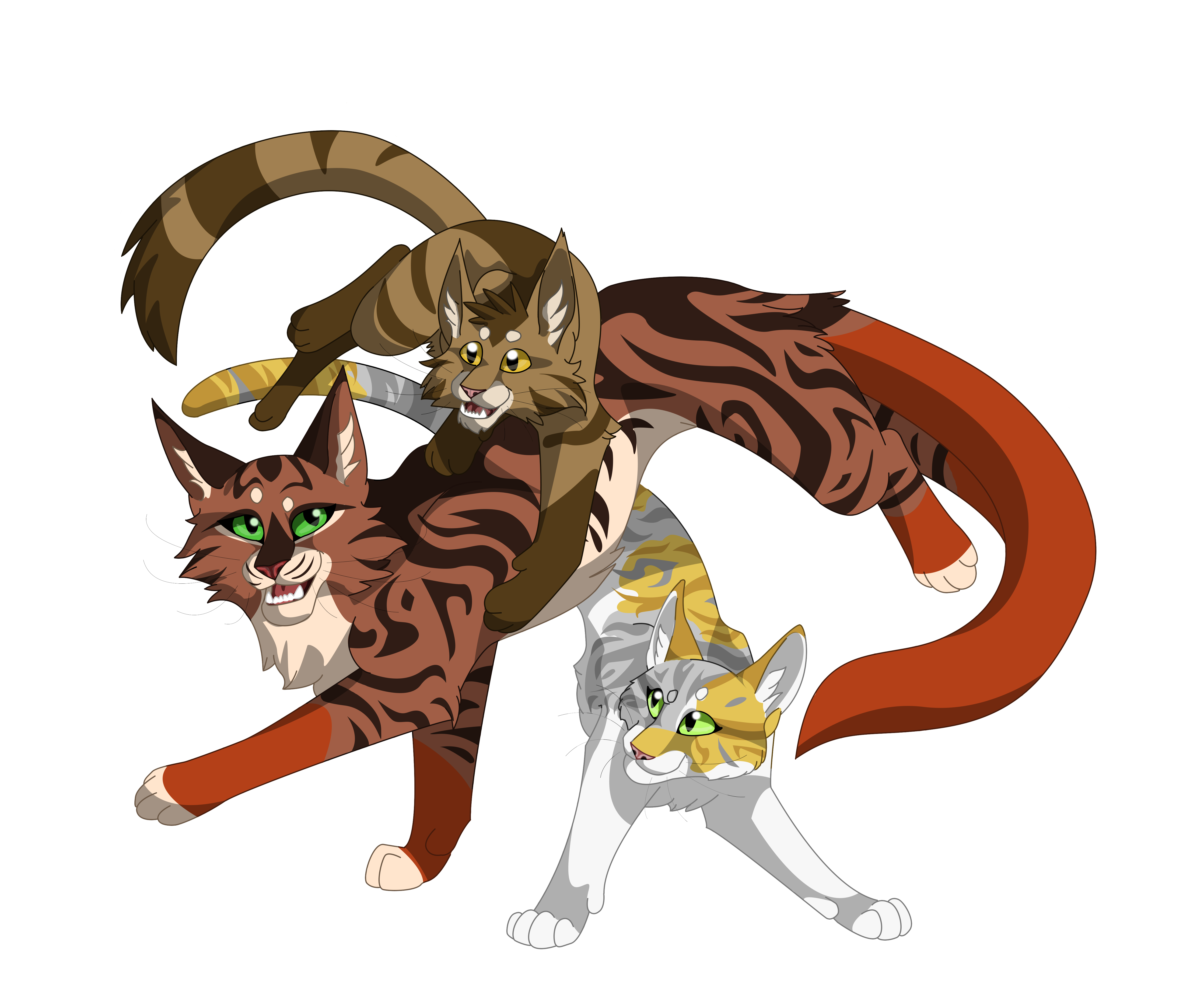 Play Time - Auburntail and Kits by CaptainMorwen on DeviantArt