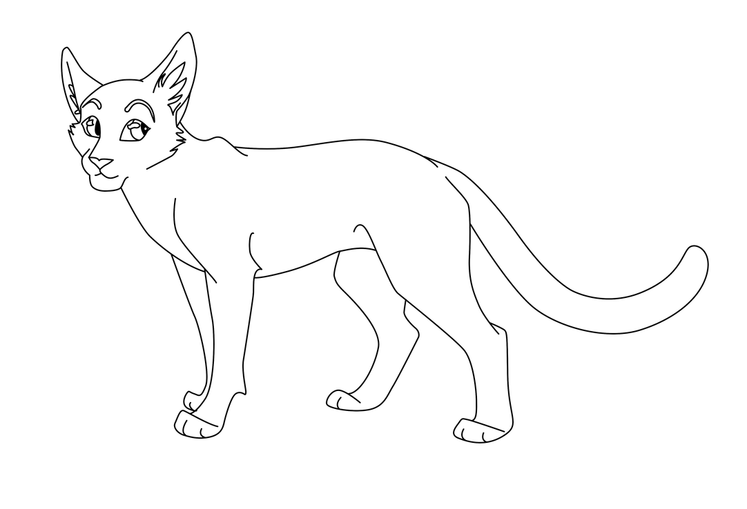 Warrior Cat - Line Art by CaptainMorwen on DeviantArt
