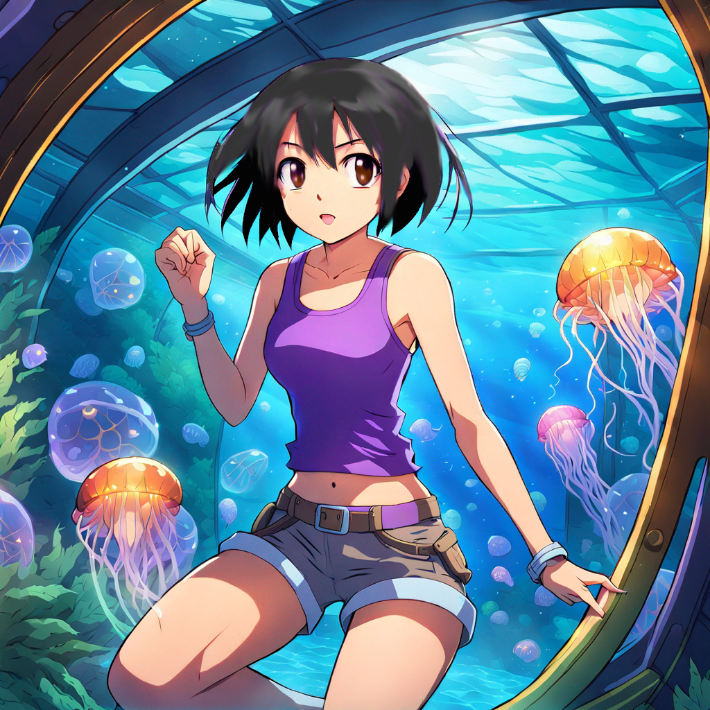 Yuffie, in the Jellyfish Room, Part II by Hippo-and-Friends on DeviantArt