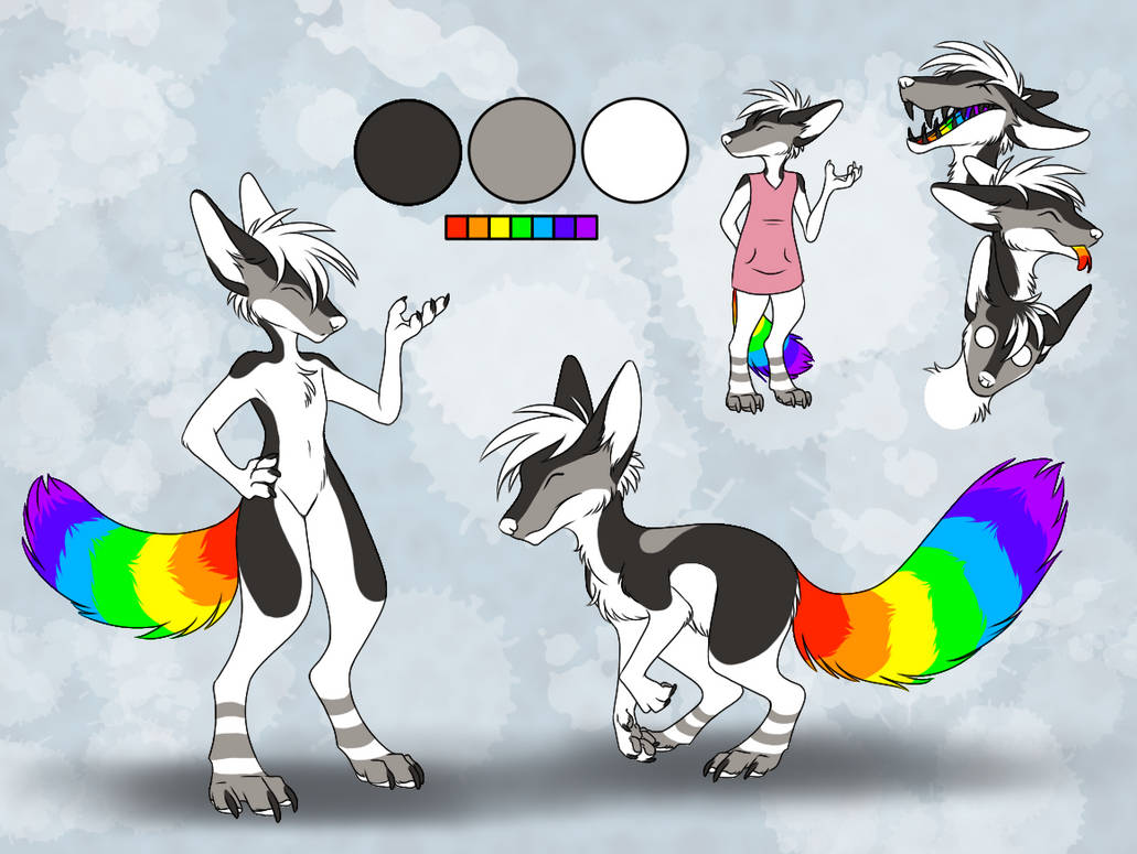 Rainbow fox ota (closed) by Areetala on DeviantArt