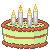 Chestnut Cream Cake with candles 50x50 icon