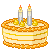 Orange Cake with candles 50x50 icon