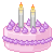 Blueberry Cake type 1 with candles 50x50 icon