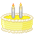 Lemon Cake Type 1 with candles 50x50 icon