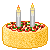 Pizza Cake with candles 50x50 icon