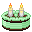 Mint Cake Type 1 with candles 32x32 icon
