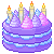 Refreshing Cake with candles 50x50 icon