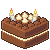 Dark Chocolate Cake Type 5 with candles 50x50 icon
