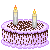Chocolate Drops Cake with candles 50x50 icon