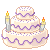 3DK White Purple Cake with candles 50x50 icon