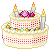 White Cream Fruit Cake 2DK with candles 50x50 icon