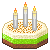 Three Colours Cake Type 2 with candles 50x50 icon