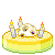 White Choco Ball Cake with candles 50x50 icon