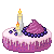 Blueberry Cake type 12 with candles 50x50 icon