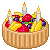 Fruity Paradise Cake with candles 50x50 icon