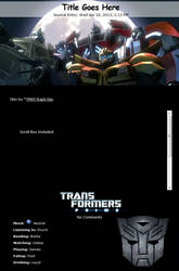 Transformers Prime Journal Skin