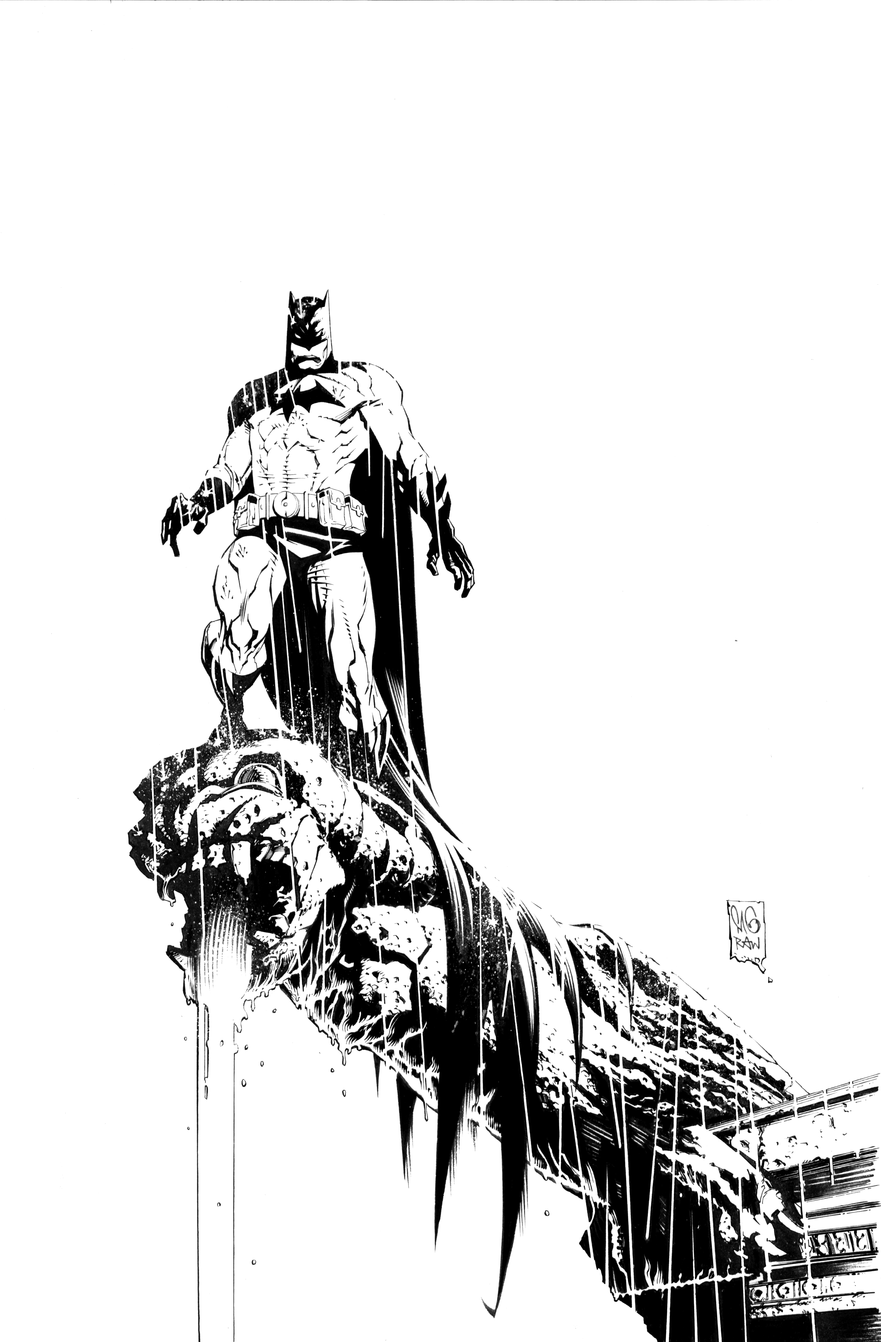 Gunnell pencils Batman Commission