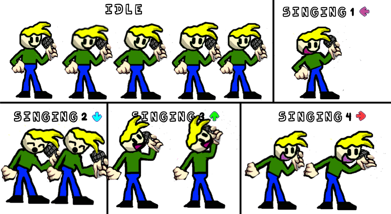 My OC Sprites for an FNF mod I'm working on! : r/FridayNightFunkin