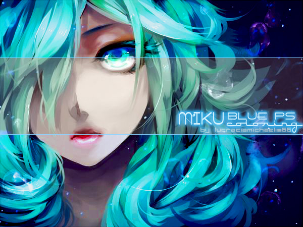 Miku Blue PSD Coloring