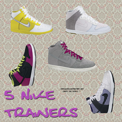 5 Nike Trainers PNG