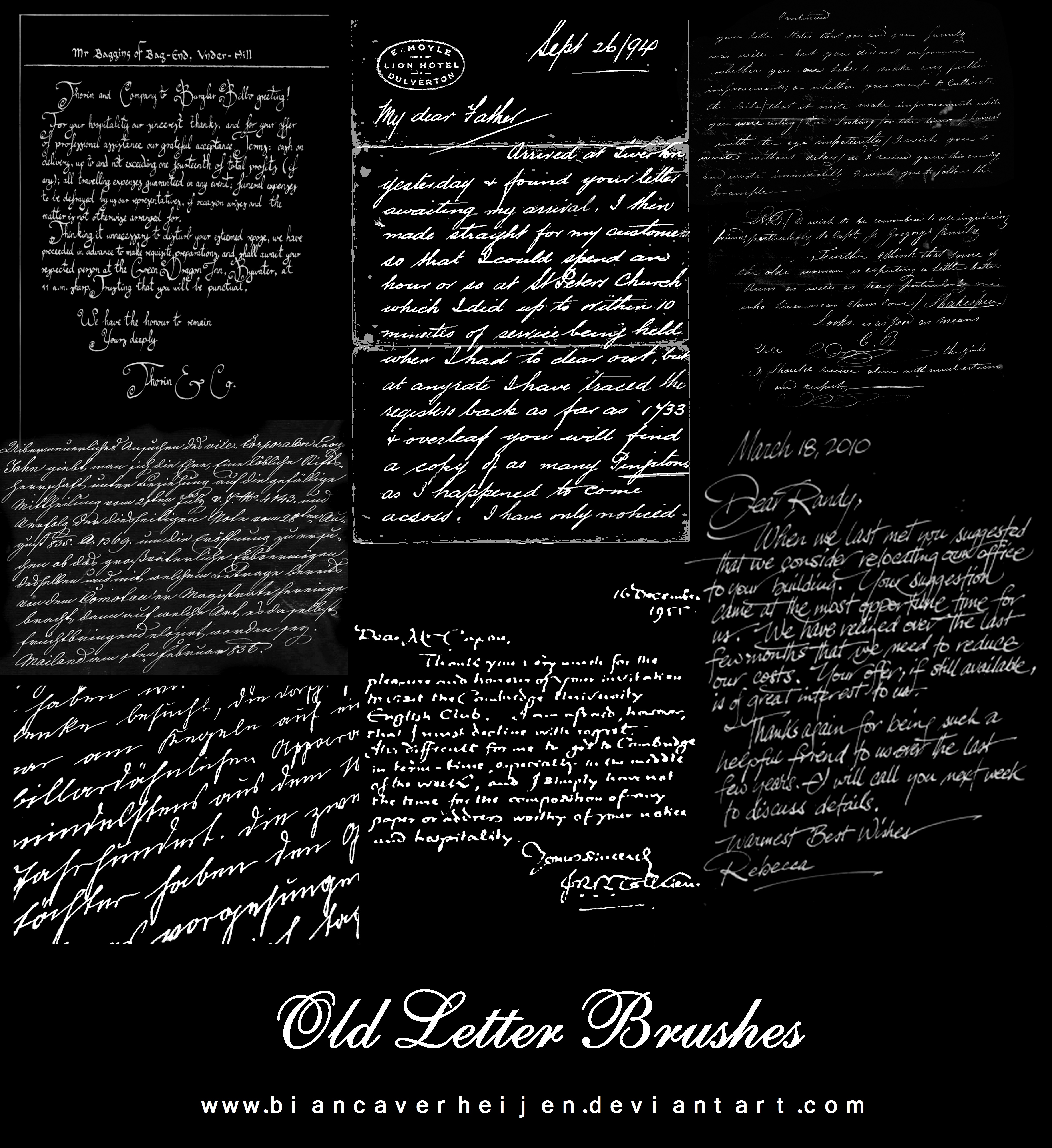 8 Handwritten letter Brushes