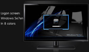 Windows Se7en logon screen 8 colors + user images