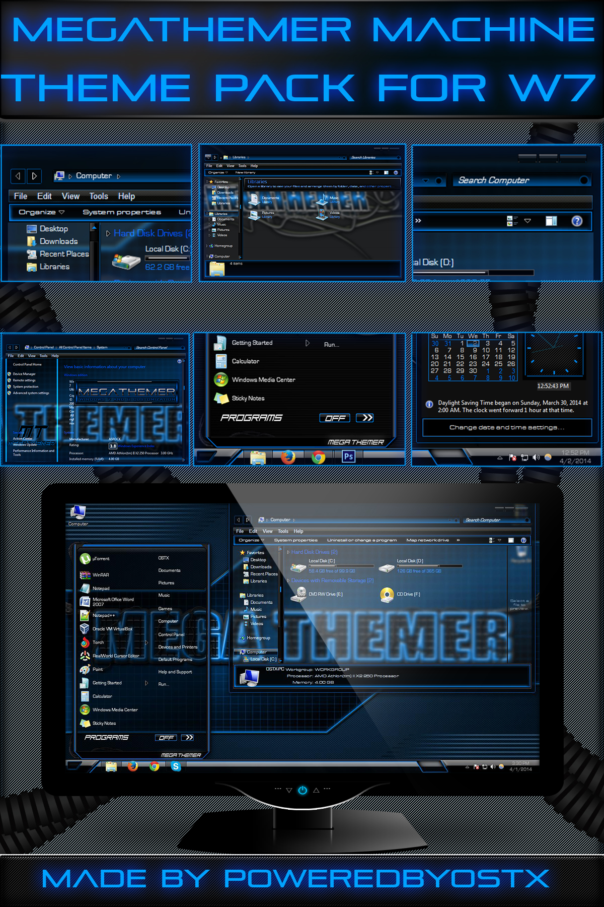 MegaThemer Machine theme Pack for Windows 7