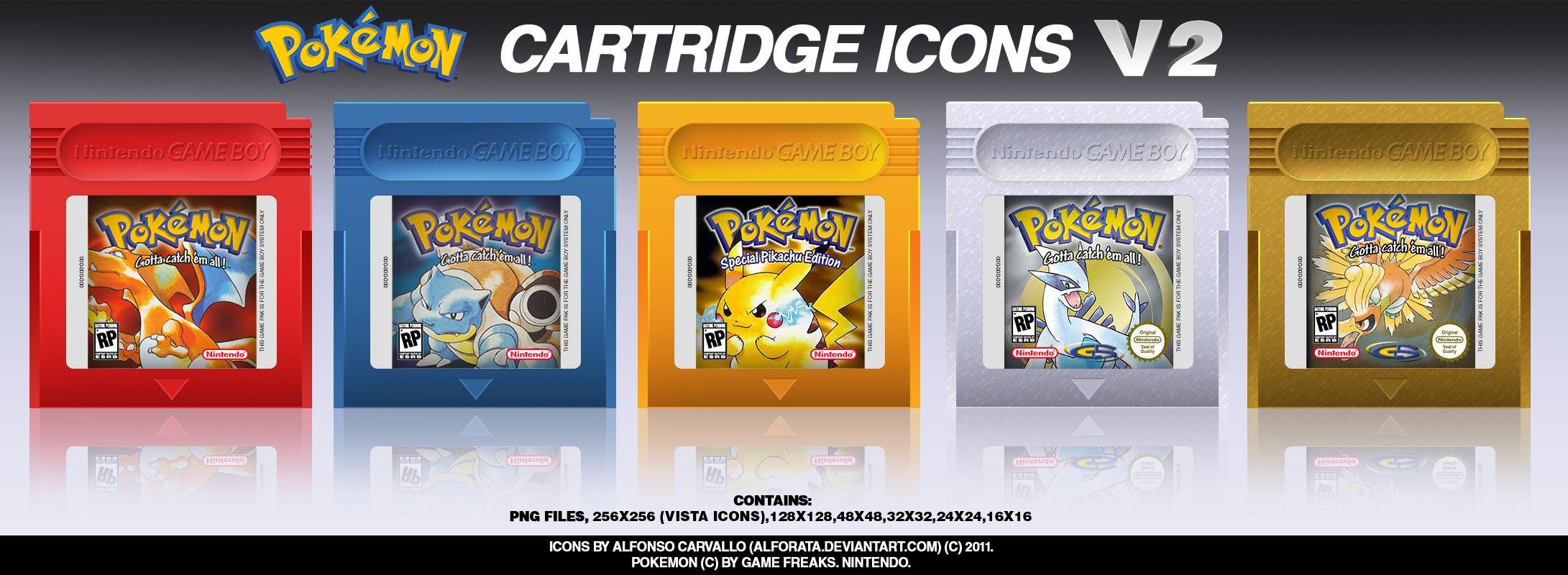 Pokemon GB Cartridge Icons