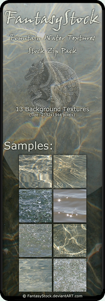Fountain Water Texture Pack by FantasyStock