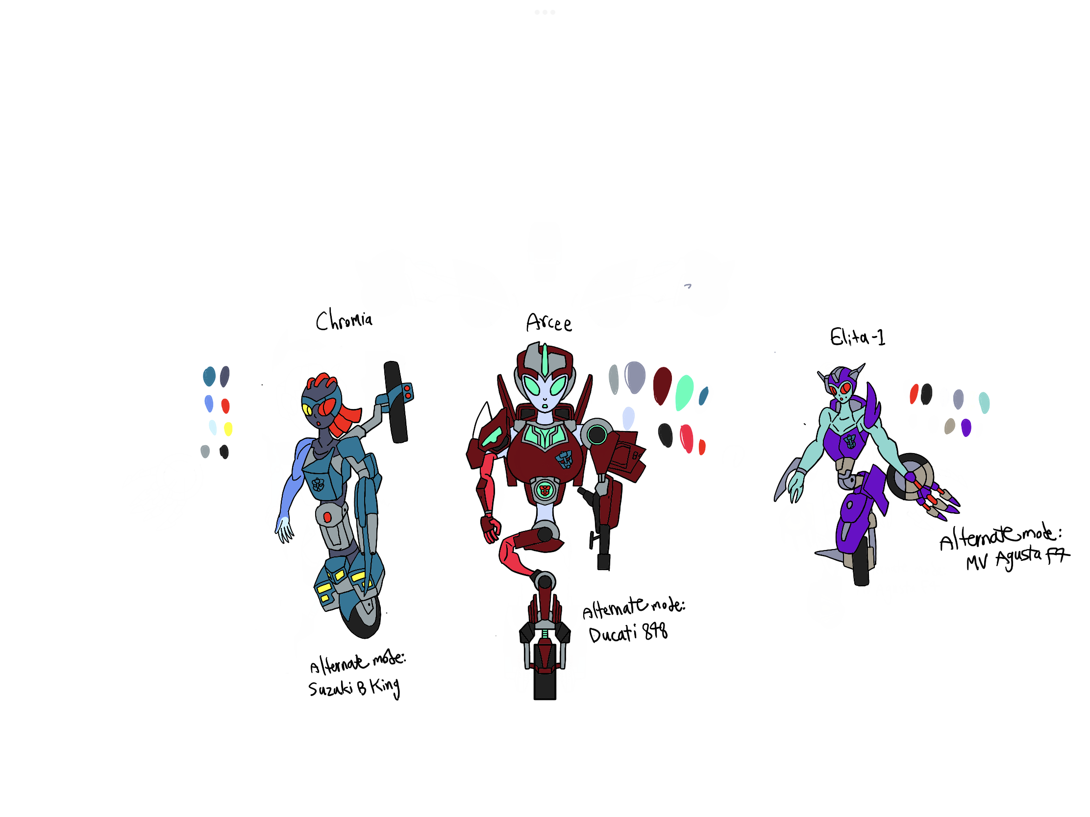 Transformers Totality Arcee triplets REDESIGN by SonicandKaijuArt on