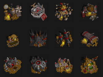 Warcraft 2 Orc Buildings ICONS (Icon pack)