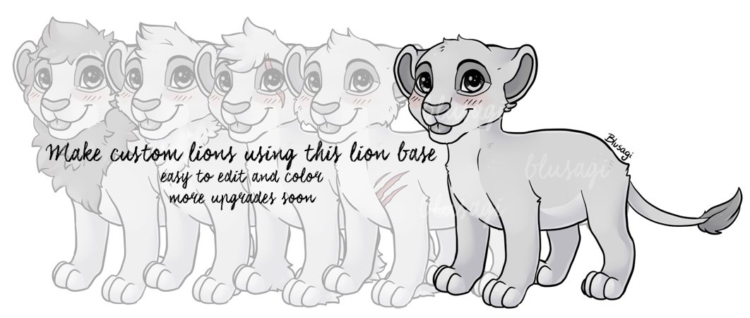 [PTU] Lion Cub Base by Blusagi on DeviantArt
